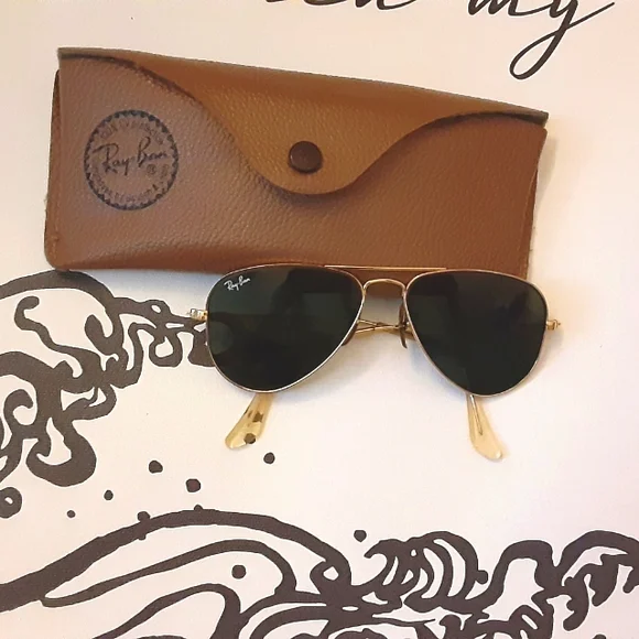 Ray-Bay Women's Vintage Aviator Sunglasses - Picture 2 of 11